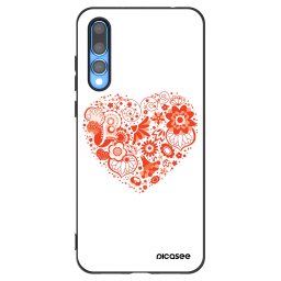 Fekete szilikon tok az alábbi mobiltelefonokra Huawei P20 Pro - Big heart