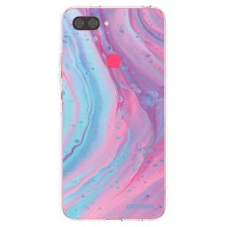 Átlátszó szilikon tok az alábbi mobiltelefonokra Xiaomi Mi 8 Lite - Pink liquid