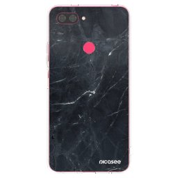 Átlátszó szilikon tok az alábbi mobiltelefonokra Xiaomi Mi 8 Lite - Black marble