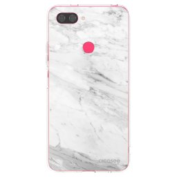 Átlátszó szilikon tok az alábbi mobiltelefonokra Xiaomi Mi 8 Lite - White marble