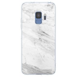 Átlátszó szilikon tok az alábbi mobiltelefonokra Samsung Galaxy S9 G960F - White marble