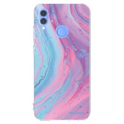 Átlátszó szilikon tok az alábbi mobiltelefonokra Huawei P Smart 2019 - Pink liquid