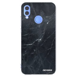 Átlátszó szilikon tok az alábbi mobiltelefonokra Huawei P Smart 2019 - Black marble
