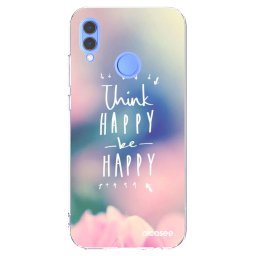 Átlátszó szilikon tok az alábbi mobiltelefonokra Huawei P Smart 2019 - Think happy be happy