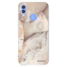 Átlátszó szilikon tok az alábbi mobiltelefonokra Huawei P Smart 2019 - Cream marble