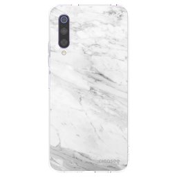Átlátszó szilikon tok az alábbi mobiltelefonokra Xiaomi Mi 9 - White marble