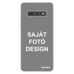 Átlátszó szilikon tok az alábbi mobiltelefonokra Samsung Galaxy S10 Plus G975 - Saját fotó/motívum
