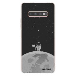 Átlátszó szilikon tok az alábbi mobiltelefonokra Samsung Galaxy S10 Plus G975 - Astronaut
