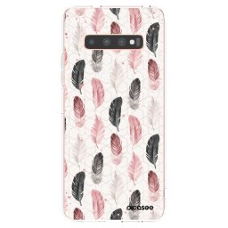 Átlátszó szilikon tok az alábbi mobiltelefonokra Samsung Galaxy S10 Plus G975 - Feather 2