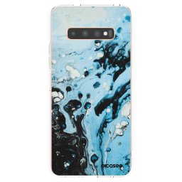 Átlátszó szilikon tok az alábbi mobiltelefonokra Samsung Galaxy S10 Plus G975 - Organic blue