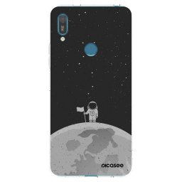 Átlátszó szilikon tok az alábbi mobiltelefonokra Huawei Y7 2019 - Astronaut