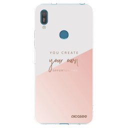 Átlátszó szilikon tok az alábbi mobiltelefonokra Huawei Y7 2019 - You create your own opportunities