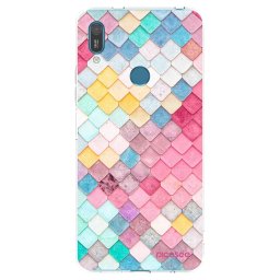 Átlátszó szilikon tok az alábbi mobiltelefonokra Huawei Y7 2019 - Colorful roof