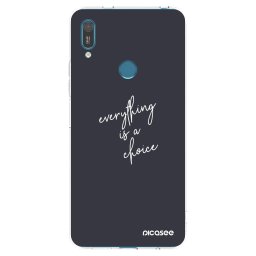 Átlátszó szilikon tok az alábbi mobiltelefonokra Huawei Y7 2019 - Everything is a choice