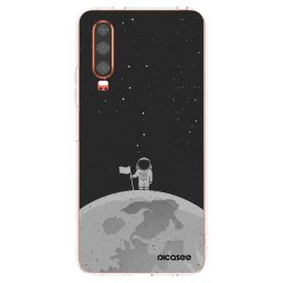 Átlátszó szilikon tok az alábbi mobiltelefonokra Huawei P30 - Astronaut