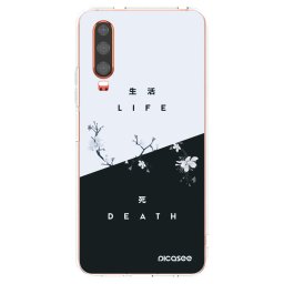 Átlátszó szilikon tok az alábbi mobiltelefonokra Huawei P30 - Life - Death