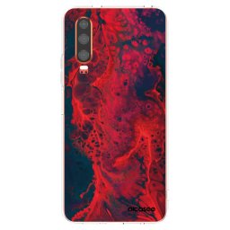 Átlátszó szilikon tok az alábbi mobiltelefonokra Huawei P30 - Organic red
