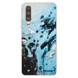 Átlátszó szilikon tok az alábbi mobiltelefonokra Huawei P30 - Organic blue