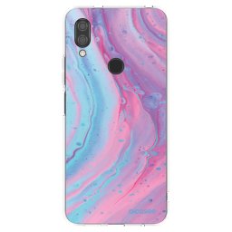 Átlátszó szilikon tok az alábbi mobiltelefonokra Xiaomi Redmi 7 - Pink liquid