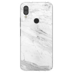Átlátszó szilikon tok az alábbi mobiltelefonokra Xiaomi Redmi 7 - White marble