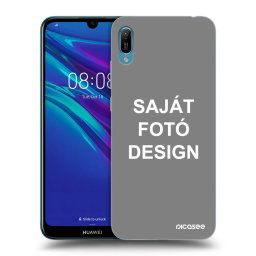 Fekete szilikon tok az alábbi mobiltelefonokra Huawei Y6 2019 - Saját fotó/motívum