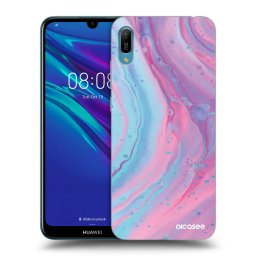 Fekete szilikon tok az alábbi mobiltelefonokra Huawei Y6 2019 - Pink liquid