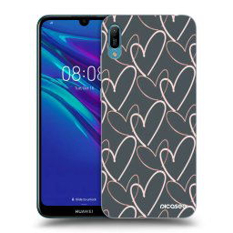 Fekete szilikon tok az alábbi mobiltelefonokra Huawei Y6 2019 - Lots of love