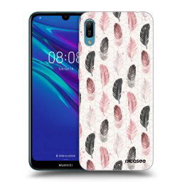 Fekete szilikon tok az alábbi mobiltelefonokra Huawei Y6 2019 - Feather 2
