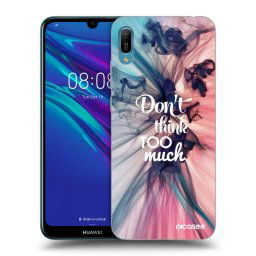 Fekete szilikon tok az alábbi mobiltelefonokra Huawei Y6 2019 - Don't think TOO much