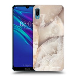 Fekete szilikon tok az alábbi mobiltelefonokra Huawei Y6 2019 - Cream marble