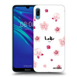 Fekete szilikon tok az alábbi mobiltelefonokra Huawei Y6 2019 - Hello there