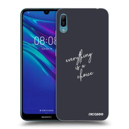 Fekete szilikon tok az alábbi mobiltelefonokra Huawei Y6 2019 - Everything is a choice