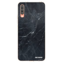 Átlátszó szilikon tok az alábbi mobiltelefonokra Samsung Galaxy A70 A705F - Black marble