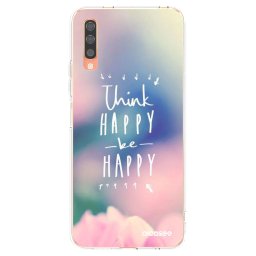 Átlátszó szilikon tok az alábbi mobiltelefonokra Samsung Galaxy A70 A705F - Think happy be happy