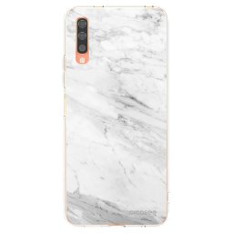 Átlátszó szilikon tok az alábbi mobiltelefonokra Samsung Galaxy A70 A705F - White marble