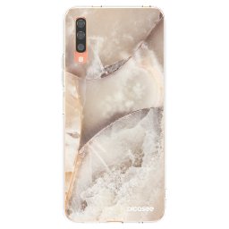 Átlátszó szilikon tok az alábbi mobiltelefonokra Samsung Galaxy A70 A705F - Cream marble