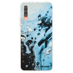 Átlátszó szilikon tok az alábbi mobiltelefonokra Samsung Galaxy A70 A705F - Organic blue