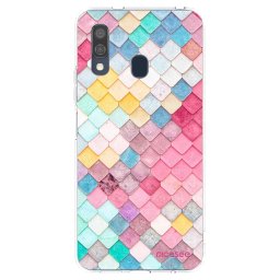 Átlátszó szilikon tok az alábbi mobiltelefonokra Samsung Galaxy A40 A405F - Colorful roof