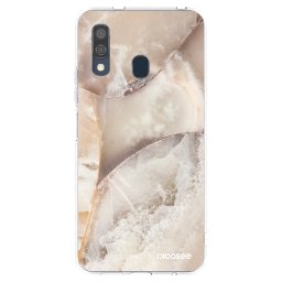 Átlátszó szilikon tok az alábbi mobiltelefonokra Samsung Galaxy A40 A405F - Cream marble