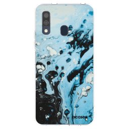 Átlátszó szilikon tok az alábbi mobiltelefonokra Samsung Galaxy A40 A405F - Organic blue