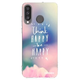 Átlátszó szilikon tok az alábbi mobiltelefonokra Huawei P30 Lite - Think happy be happy