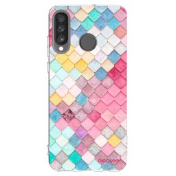 Átlátszó szilikon tok az alábbi mobiltelefonokra Huawei P30 Lite - Colorful roof