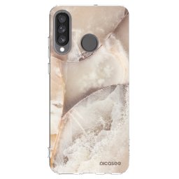 Átlátszó szilikon tok az alábbi mobiltelefonokra Huawei P30 Lite - Cream marble