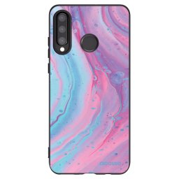 Fekete szilikon tok az alábbi mobiltelefonokra Huawei P30 Lite - Pink liquid