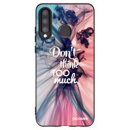 Fekete szilikon tok az alábbi mobiltelefonokra Huawei P30 Lite - Don't think TOO much
