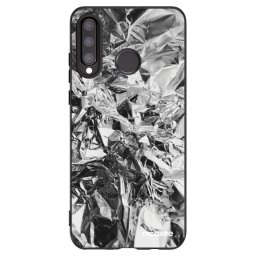 Fekete szilikon tok az alábbi mobiltelefonokra Huawei P30 Lite - Chrome