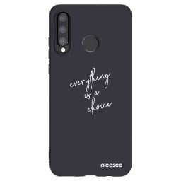 Fekete szilikon tok az alábbi mobiltelefonokra Huawei P30 Lite - Everything is a choice