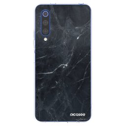 Átlátszó szilikon tok az alábbi mobiltelefonokra Xiaomi Mi 9 SE - Black marble