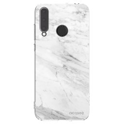 Átlátszó szilikon tok az alábbi mobiltelefonokra Honor 20 Lite - White marble