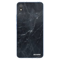 Átlátszó szilikon tok az alábbi mobiltelefonokra Xiaomi Redmi 7A - Black marble